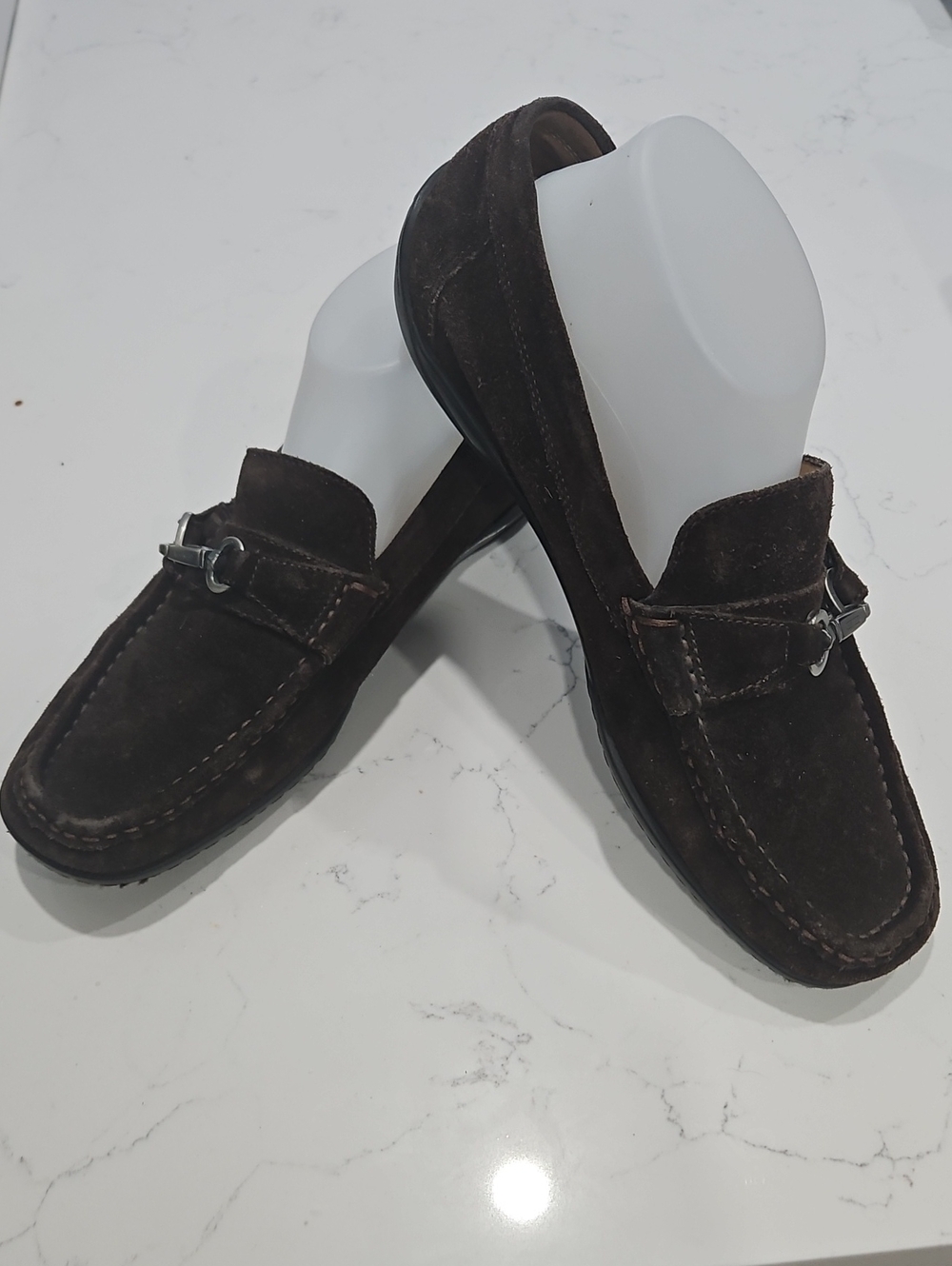 Men's Brown Suede Bit Loafers